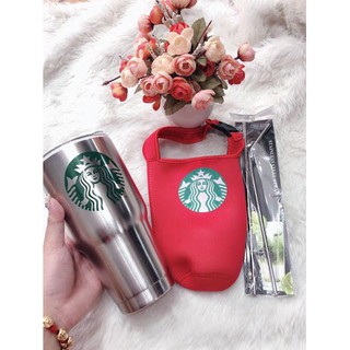 Ly giữ nhiệt starbucks 900ml ( hàng chuẩn, tặng kèm túi, ống hút)