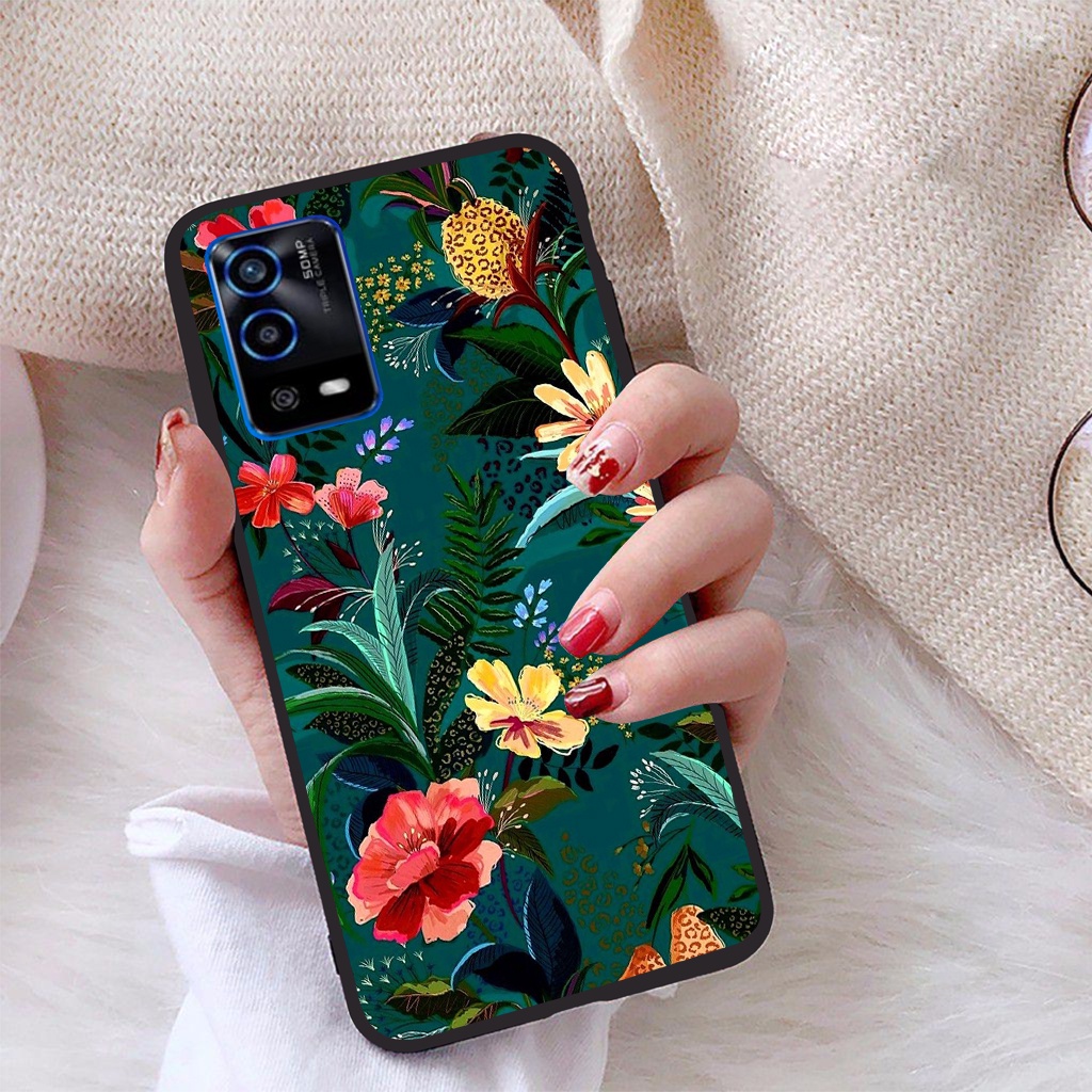 Ốp lưng Oppo A55 4G viền dẻo TPU BST Hoạ Tiết Hoa