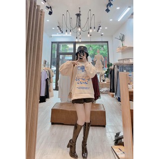 áo sweater hoạt hình, trắng, siêu cute