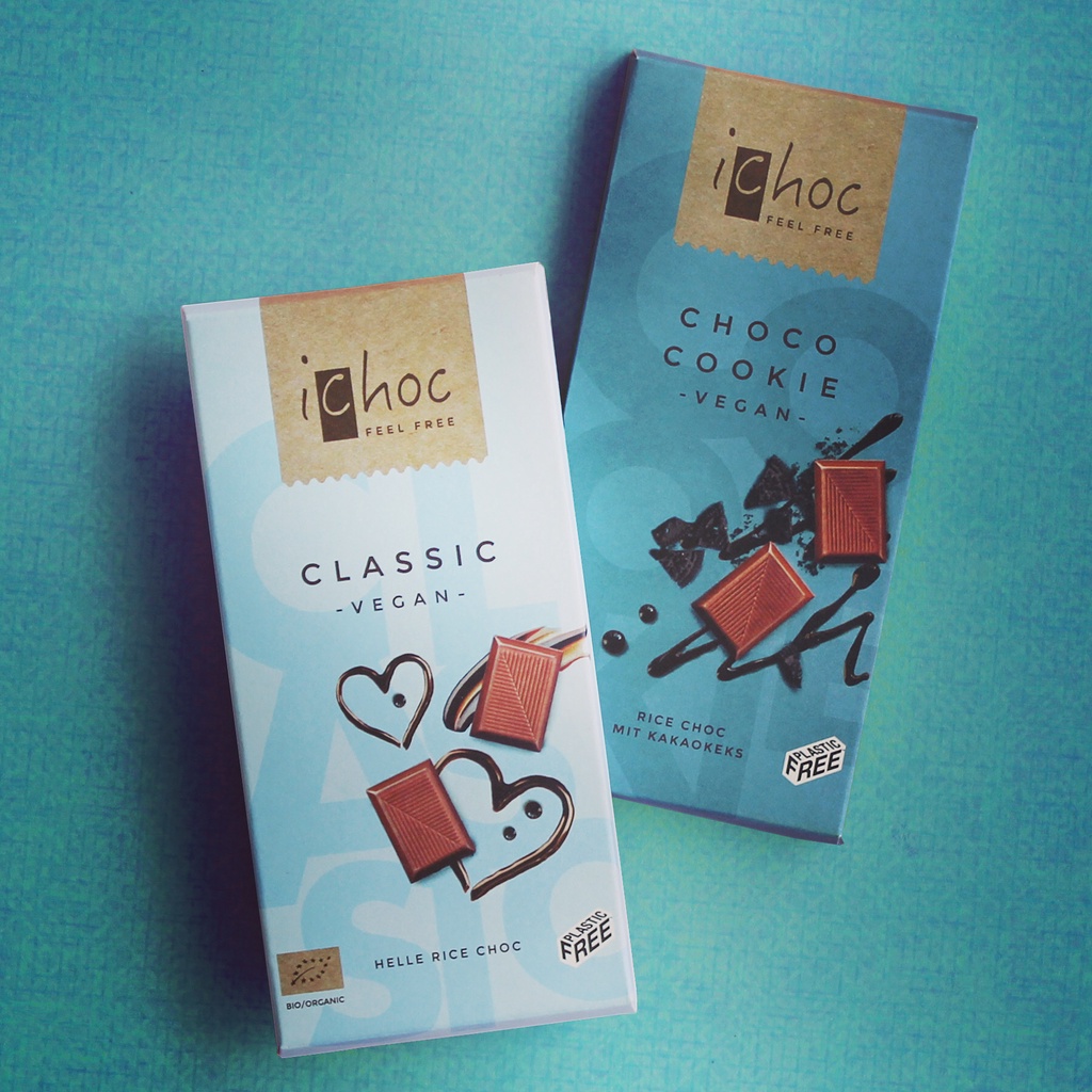 Socola hữu cơ thuần chay vị gạo và cacao (Choco Cookie) - iChoc