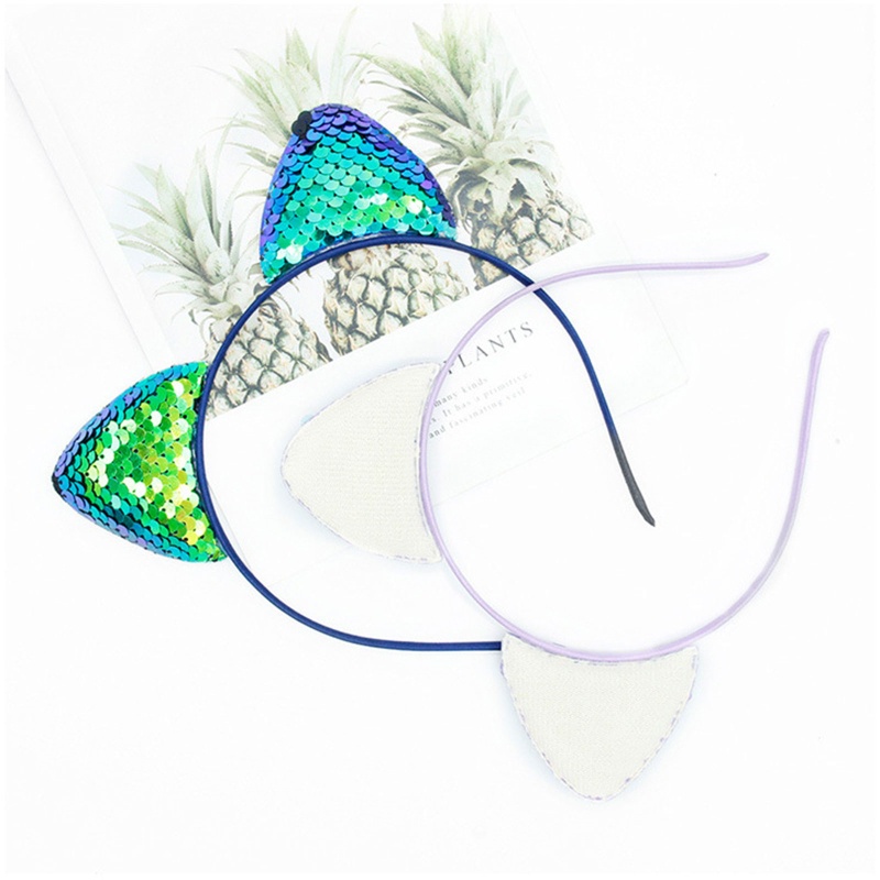 ✿ Băng Đô Tai Mèo Đính Kim Sa Lấp Lánh Cho Nữ