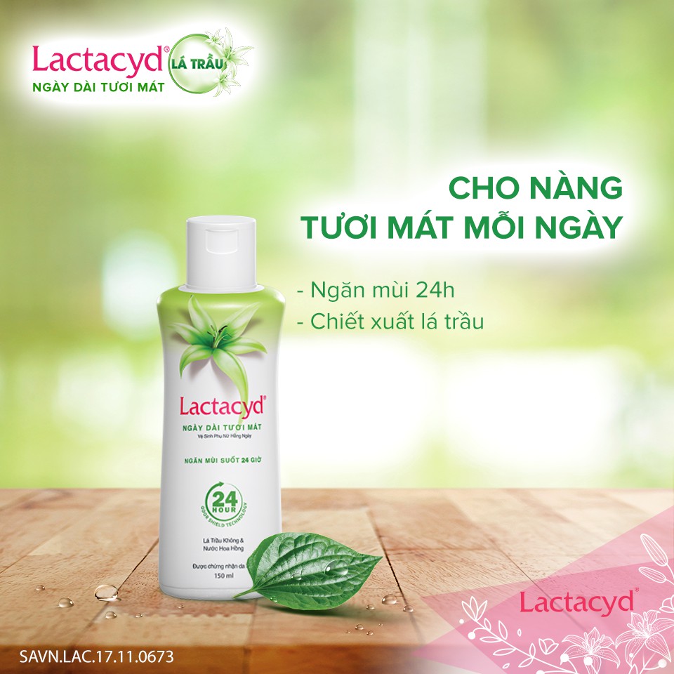 Dung Dịch Vệ Sinh Phụ Nữ Lactacyd 150ml/250ml Lá Trầu Không - Nước Hoa Hồng