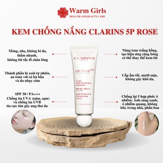 Kem chống nắng clarins uv plus 5p rose spf50/pa+++