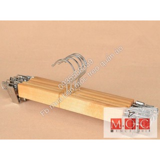 Móc Kẹp gỗ vàng treo quần váy