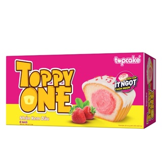 Bánh topcake toppy one - sôcôla trắng dâu