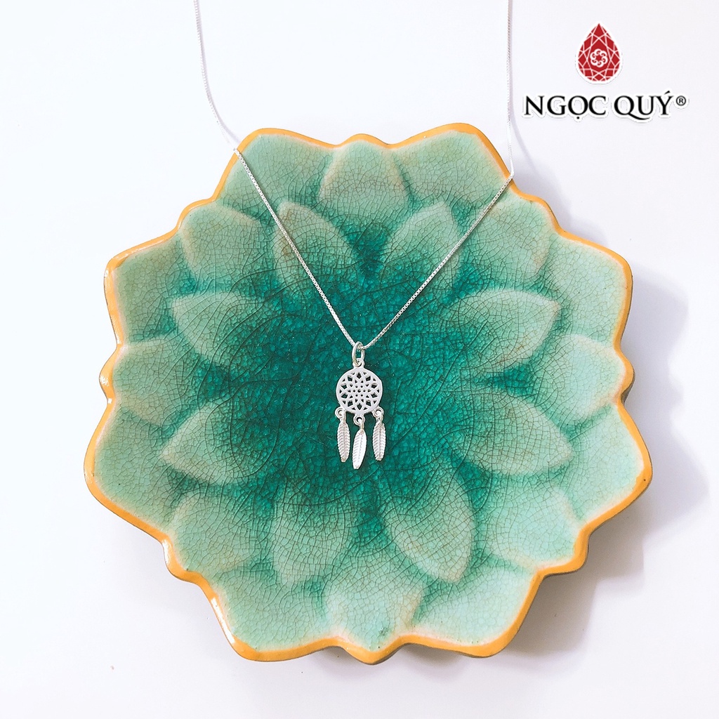 Dây chuyền bạc mặt dream catcher - Ngọc Quý