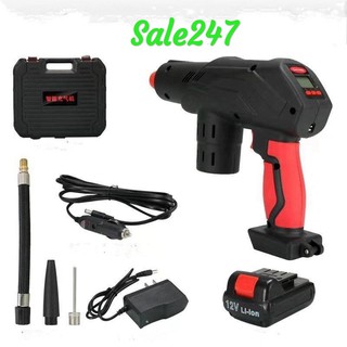 Máy bơm hơi JUNLONG dùng pin sạc 12V 2000mah, cài đặt áp suất bơm, tự động bơm và ngắt