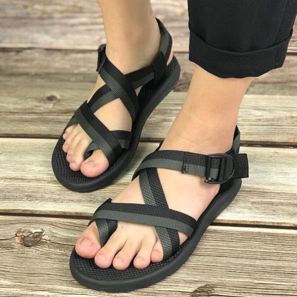 new Giày sandal Nam VENTO kiểu xỏ ngón quai dây có thể rút được sao cho vừa bàn chân NV65
