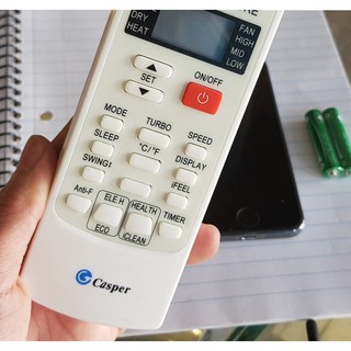 Điều khiển điều hòa 1 chiều CASPER cho mùa hè cực mát (nút đỏ)