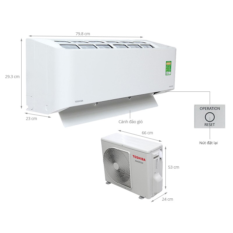 Máy lạnh TOSHIBA 1.5 ngựa- H13FKCV DÒNG INVERTER CAO CẤP