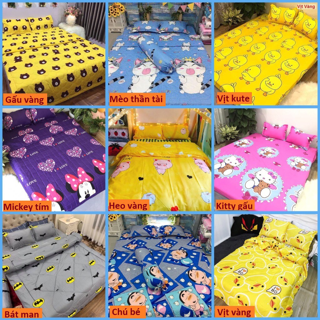 Ga trải giường poly cotton 2m2 có trên 100 mẫu KHÔNG VỎ GỐI