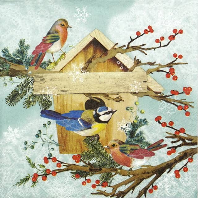 Khăn Giấy / Khăn Ăn / Khăn Ăn Decoupage - Họa Tiết Chim 48