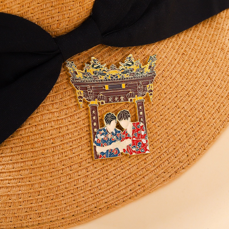 Ghim cài áo QIHE JEWELRY hình hoạt hình đáng yêu độc lạ