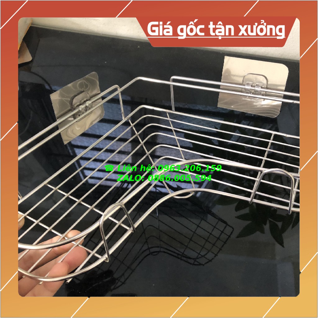 [HOT] Kệ giá góc inox dán góc tường nhà tắm, nhà vệ sinh, nhà bếp, góc học tập