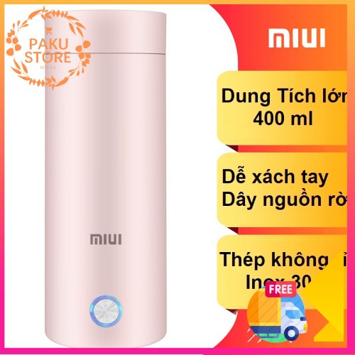 Bình Giữ Nhiệt Xiaomi Miui , Bình Đun Nước Cầm Tay Siêu Tiện Lợi