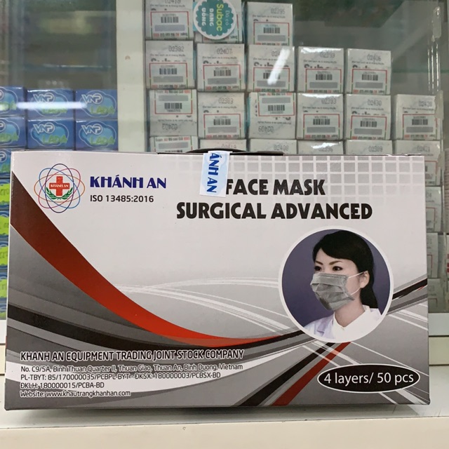 Khẩu trang than hoạt tính Khánh An 4 lớp Kháng khuẩn,hàng chính hãng , hộp 50 cái | BigBuy360 - bigbuy360.vn