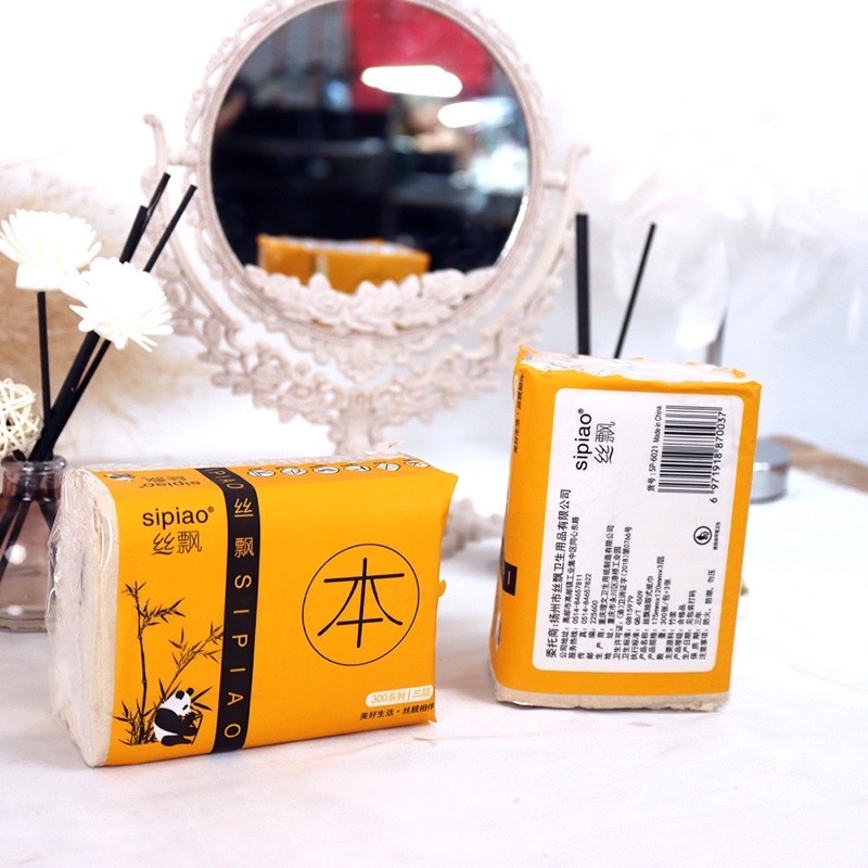 KHĂN GIẤY GẤU TRÚC SIÊU DAI SIPIAO LOẠI ĐẸP KHÔNG MÙI