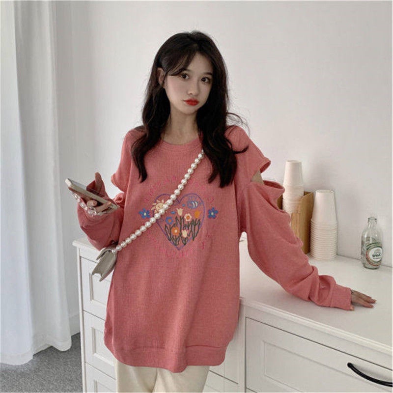 Autumn and winter large size trendy brand zipper sweater autumn long-sleeved top women's Korean version loose coat trendy