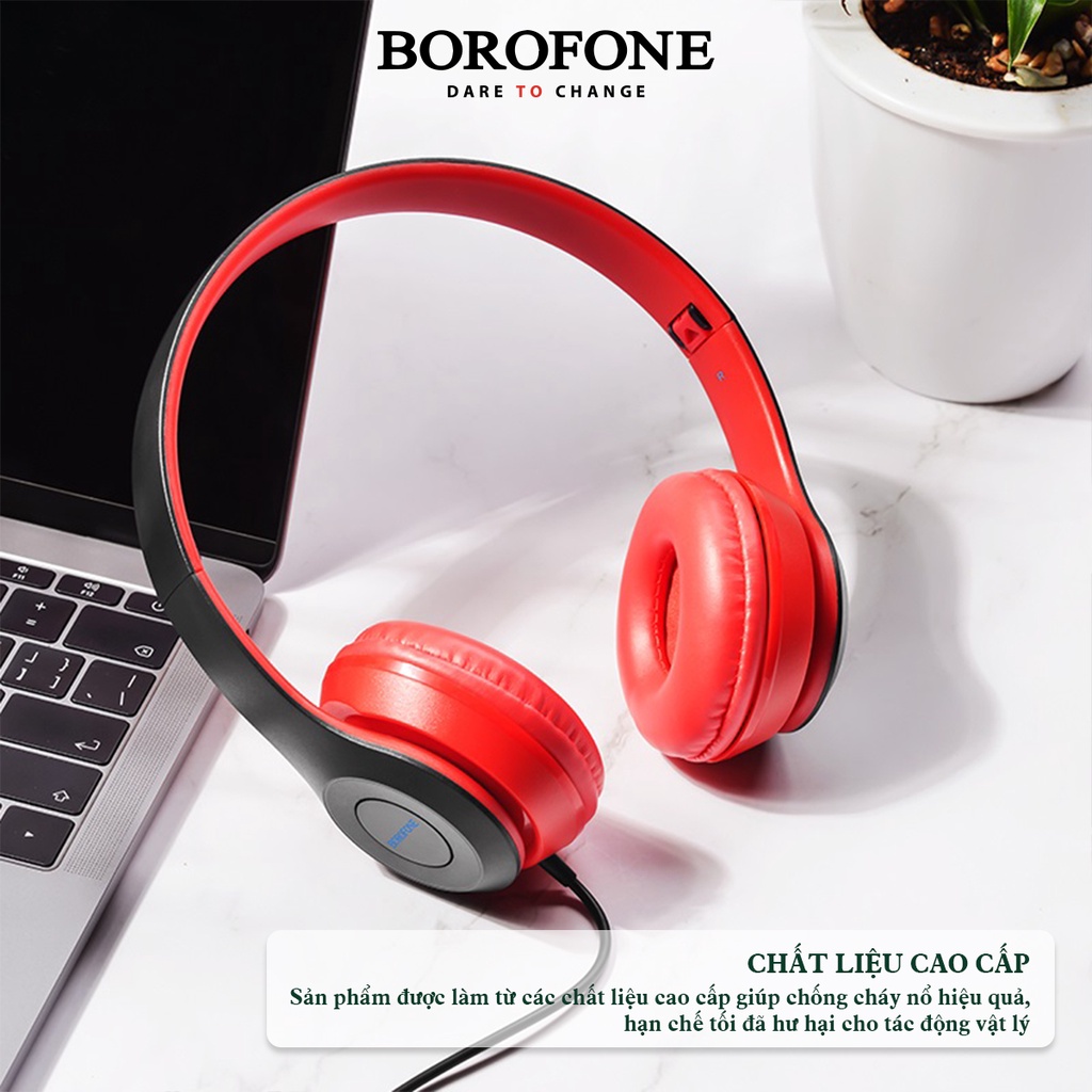 Tai nghe chụp tai có dây BOROFONE BO5 Star Sound dài 1.2m - AK Mobile