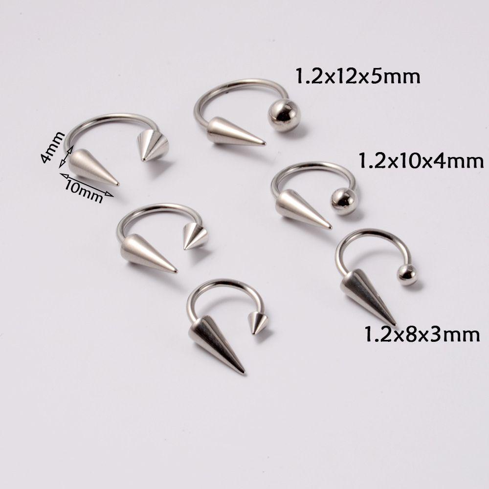 QQMALL Khuyên Mũi Inox Hình Chữ C Cá Tính Dành Cho Nam