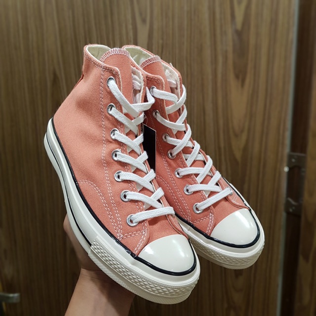 Giày converse cao cổ màu cam đào full size nữ