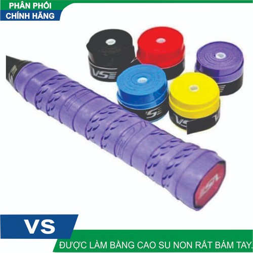 Quấn cán vợt cầu lông, tennis VS , cao su non thấm hút mồ hôi êm tay new 2022