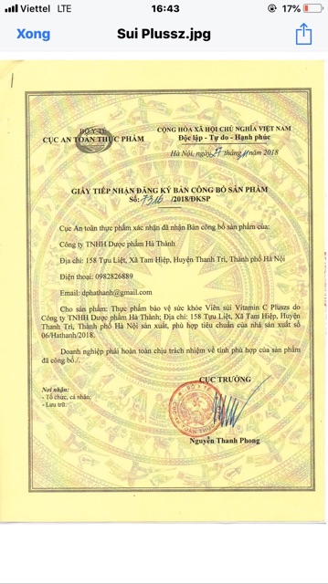 Viên sủi bổ sung vitamin C vị chanh leo, tub 20 viên | Thế Giới Skin Care