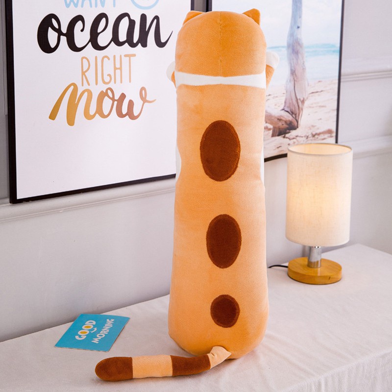 50/70/90cm Gối Ôm Dài Hình Mèo Hoạt Hình Đáng Yêu Thú nhồi bông con mèo đổ đầy