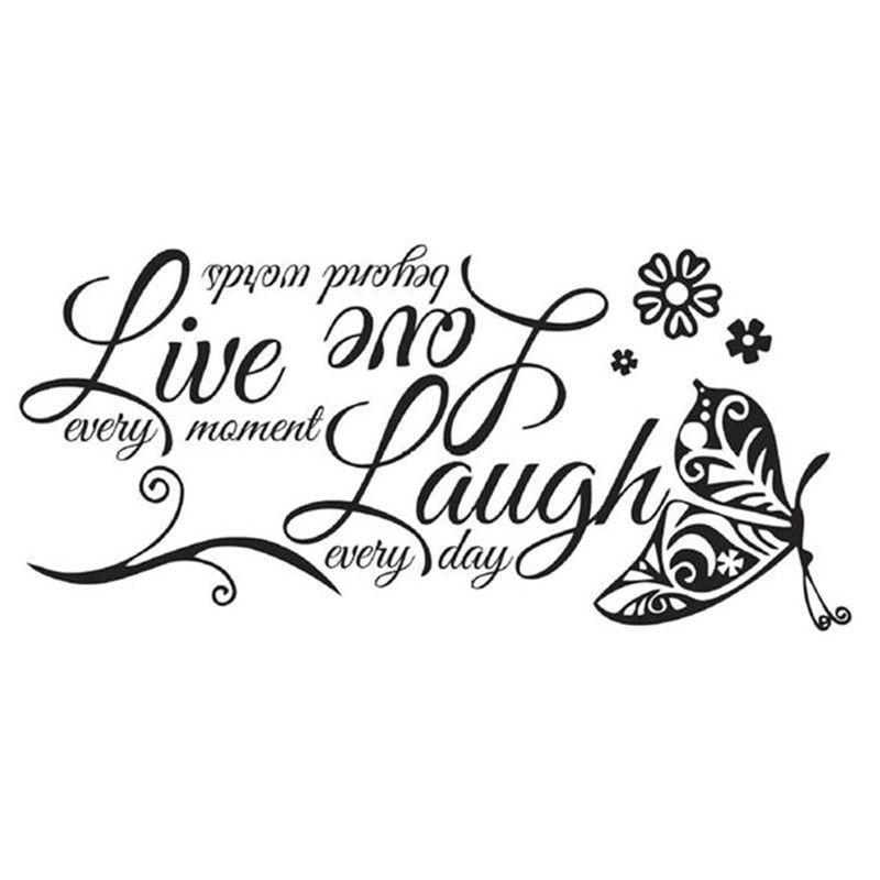 Miếng dán tường vinyl hình chữ LIVE LAUGH LOVE dễ thương , dễ chùi rửa