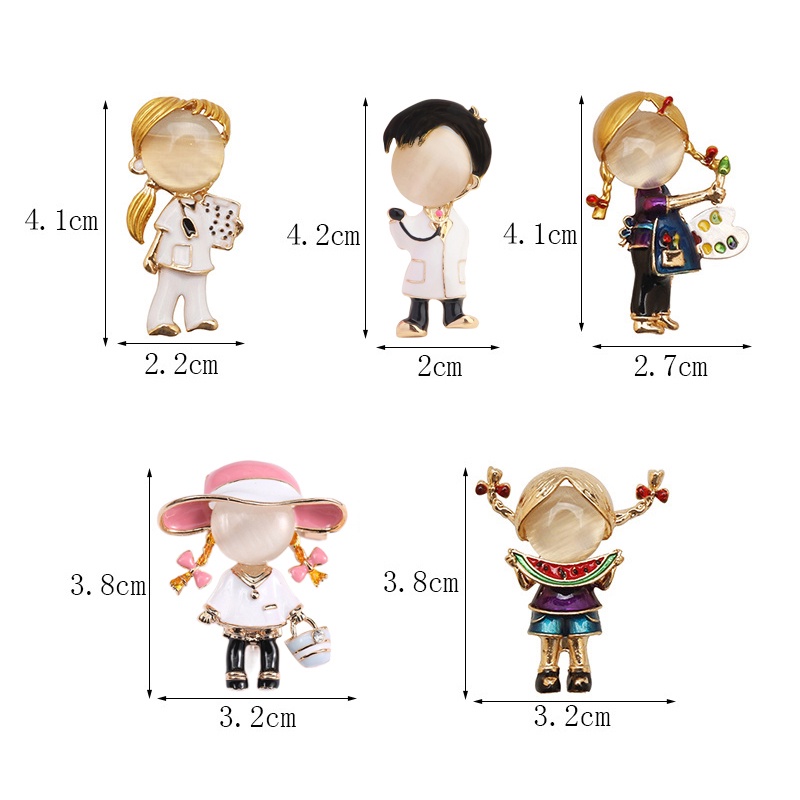 Ghim Cài Áo Hình Hoạt Hình Đáng Yêu Cho Bé