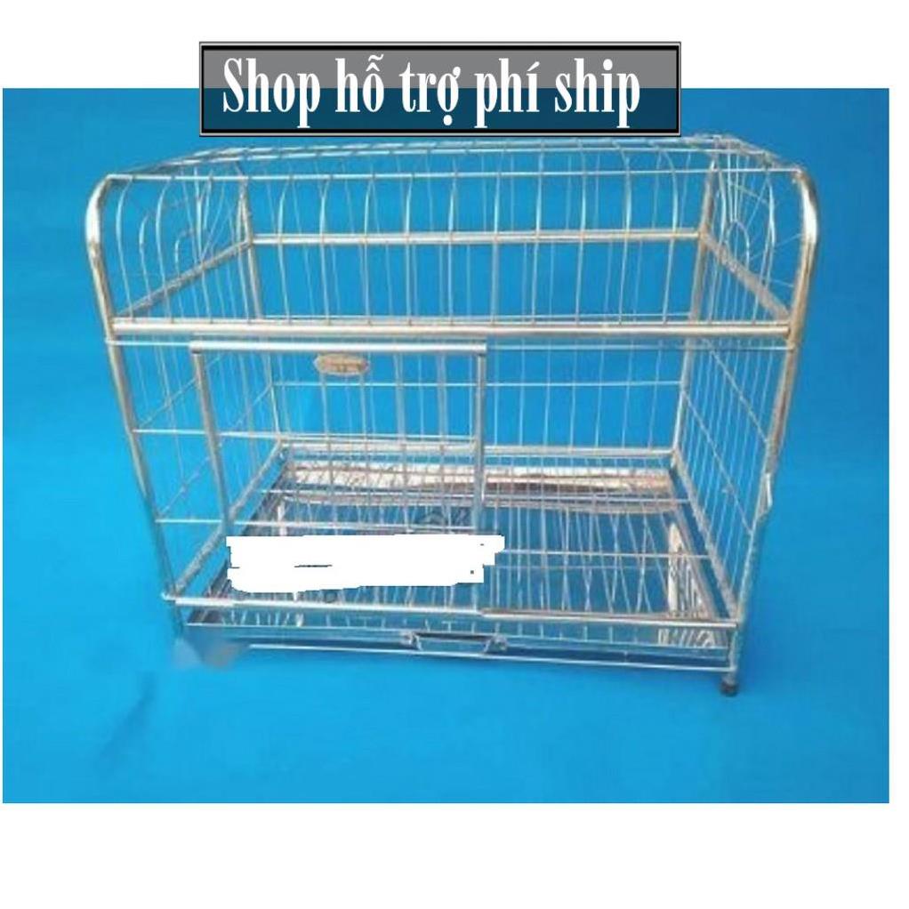 Chuồng chó mèo inox mái vòm và mái vuông Lồng inox xịn tặng kèm khay hứng inox
