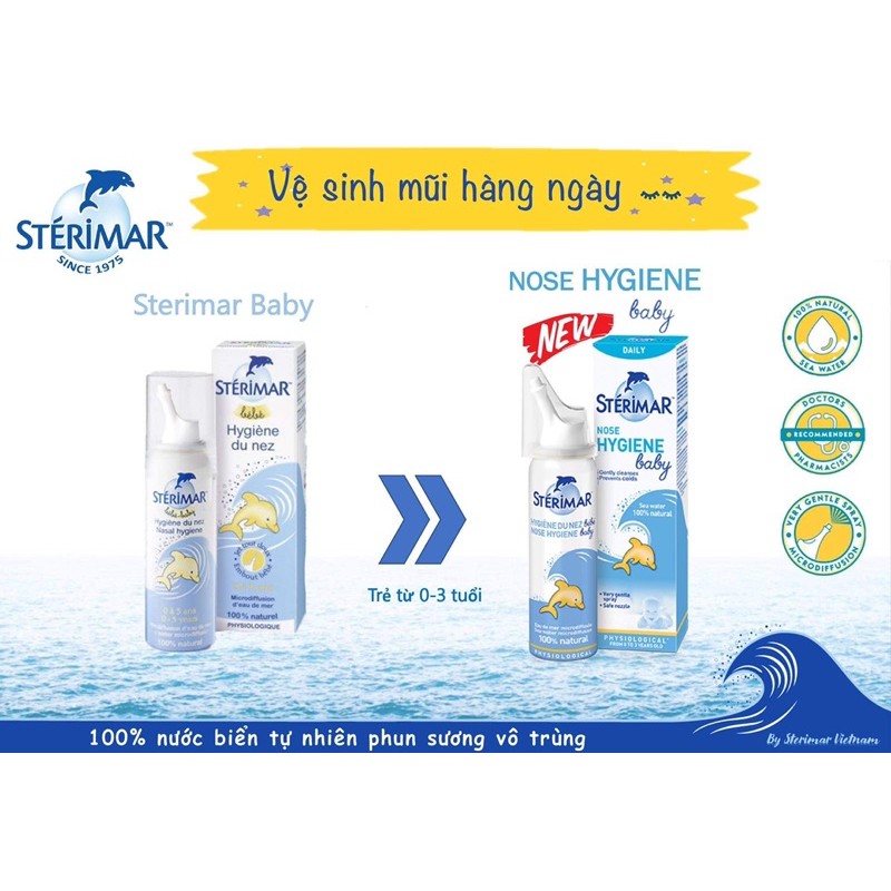 Sterimar - Dung dịch vệ sinh mũi / Xịt mũi Cá Heo