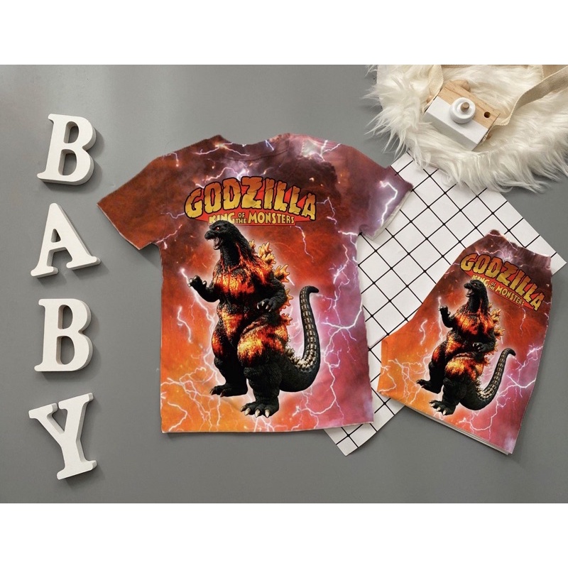 Bộ Godzilla thun lạnh thái in 3D 10-60kg