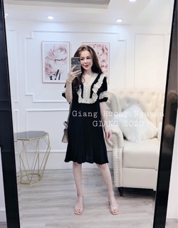 Váy thụng đuôi cá phối ren
