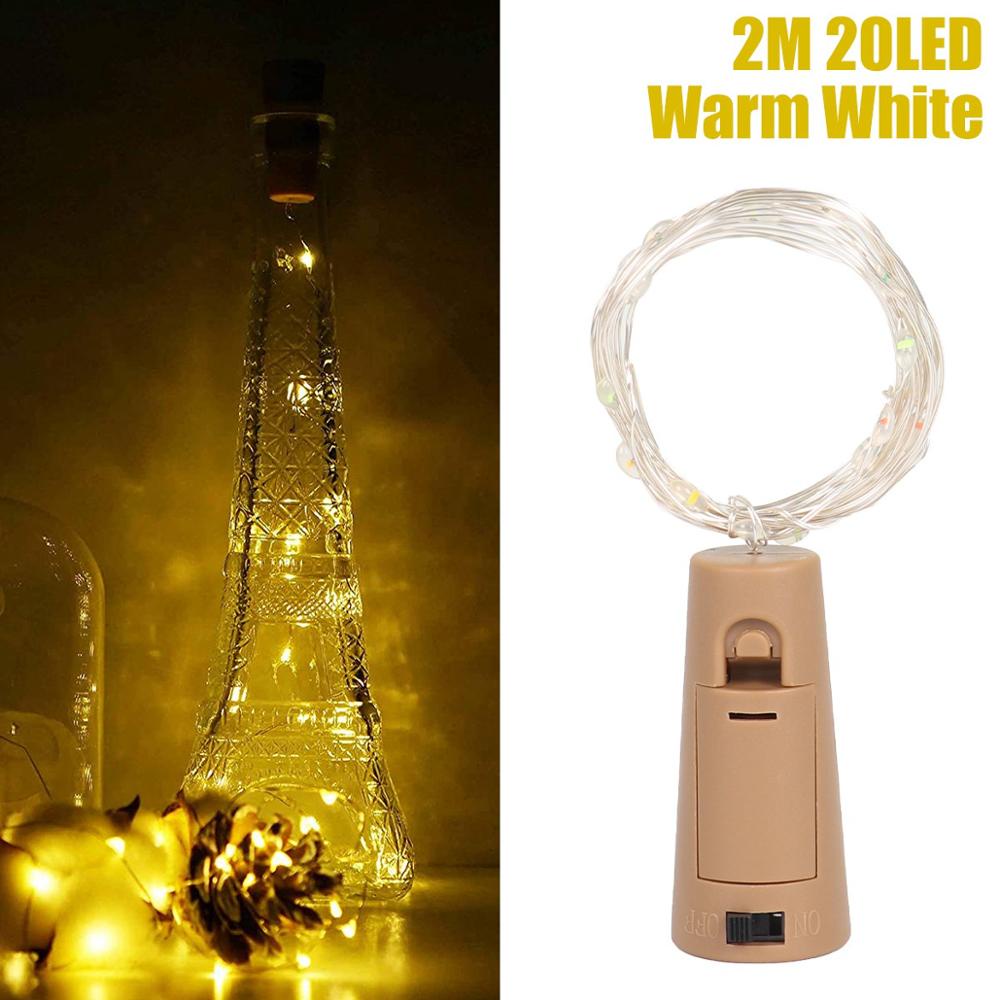 Dây Đèn led Dài 2m Sử Dụng Pin Dùng Trang Trí Chai Rượu