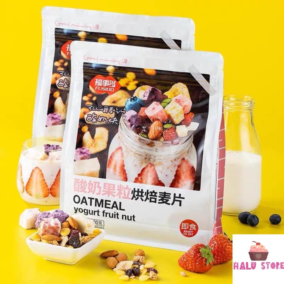  Ngũ cốc sữa chua mix hạt, hoa quả YOGURT FRUIT OATMEAL đủ loại siêu ngon