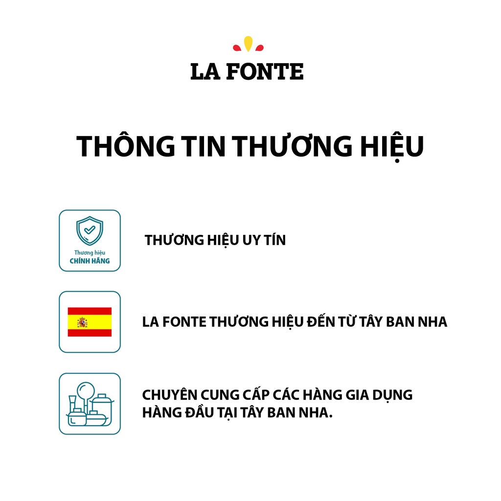 Thớt tre cao cấp chính hãng La Fonte 26.5x18.5cm 100% thiên nhiên cao cấp, kháng khuẩn không mùi Moriitalia 180589