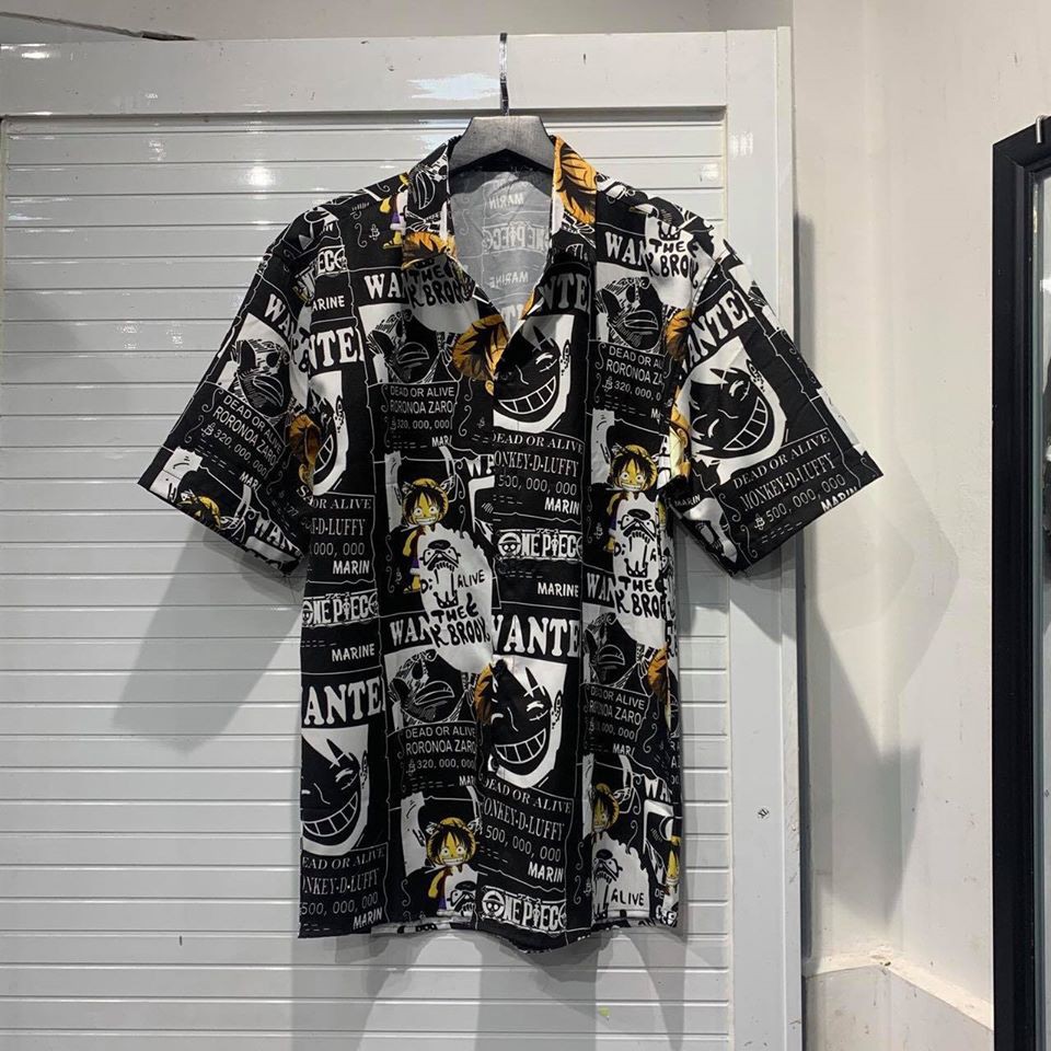 Áo Sơ mi nam tay lỡ hoạt hình OnePiece | BigBuy360 - bigbuy360.vn