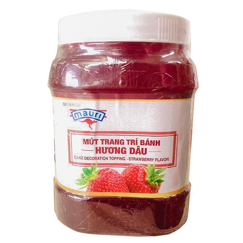 Mứt dâu/mứt khóm trang trí bánh kem Mauri hủ 1kg
