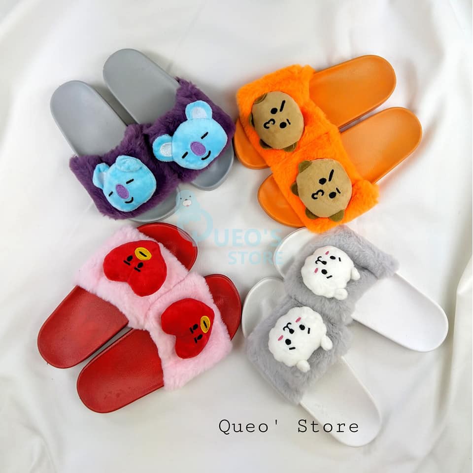 Slipper BTS bông UNOFF - Dép bông đi trong nhà BTS
