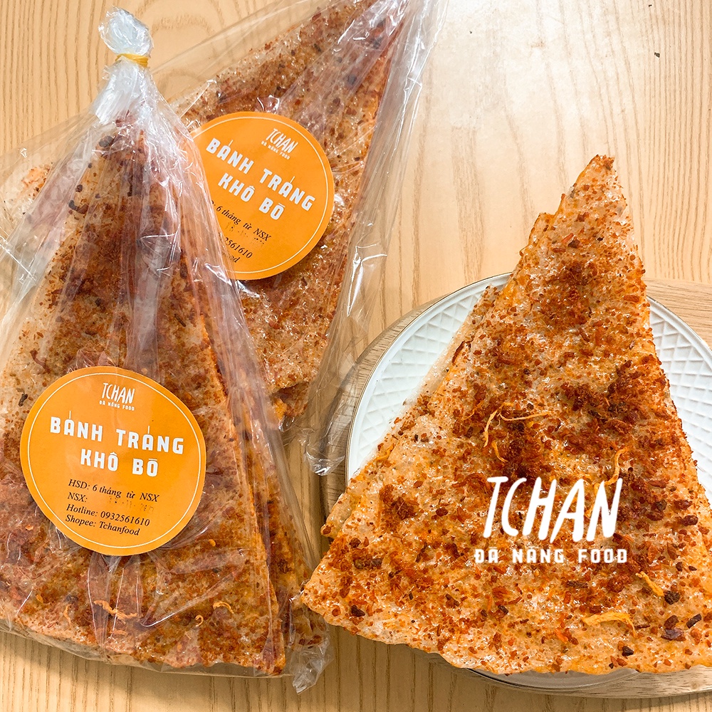 Bánh Tráng Dừa Nướng Bò Khô Tchan Food Đặc Sản Đà Nẵng Siêu Giòn, Thơm Ngon