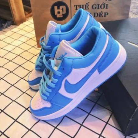 Giày Thể Thao Jordan 1 xanh dương cổ thấp nam nữ hàng cao cấp full box bill - PK19 XẢ KHO