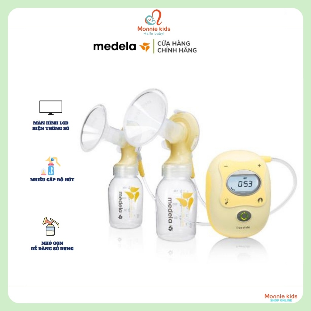 Máy hút sữa điện đôi Medela Freestyle, máy vắt sữa cầm tay cho mẹ - Monnie Kids