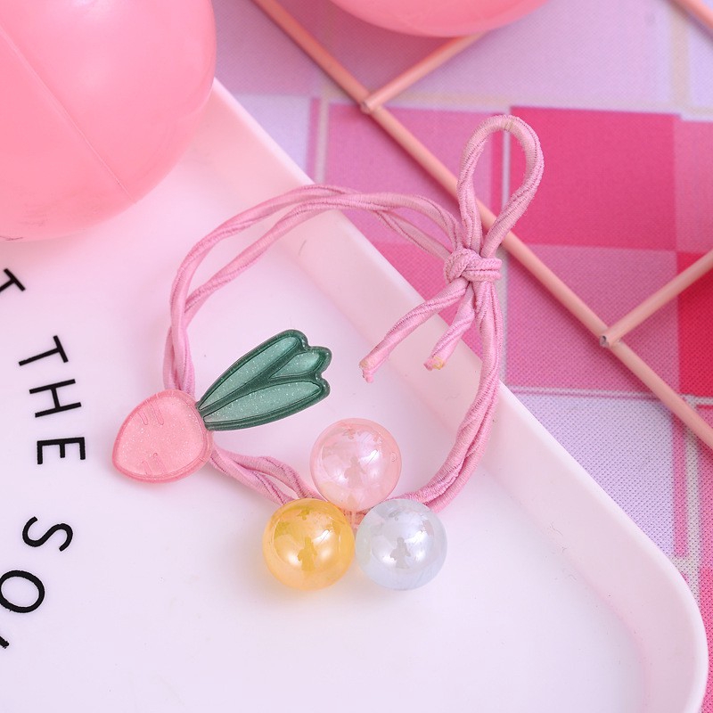 Vòng tay cao su hình ngôi sao / trái cây phong cách Hàn Quốc