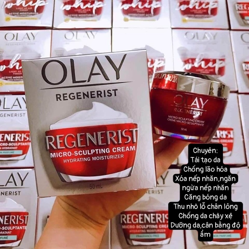 Kem Olay Mỹ Dưỡng Ẩm Chống Lão Hóa Olay Regenerist Micro-Sculpting Cream Face Moisturizer Mỹ