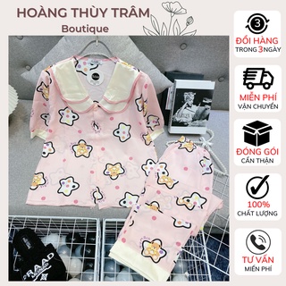Đồ bộ Pyjama Sam Mango cổ nhọn cao cấp