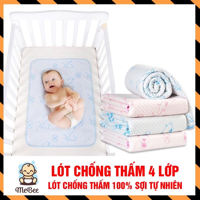 Miếng Lót Chống Thấm Loại 4 Lớp loaị to 58cm x 70cm