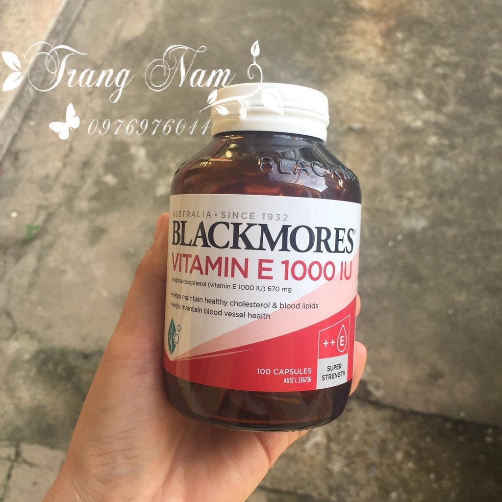 VITAMIN E BLACKMORE ÚC  1000IU lọ 100 viên