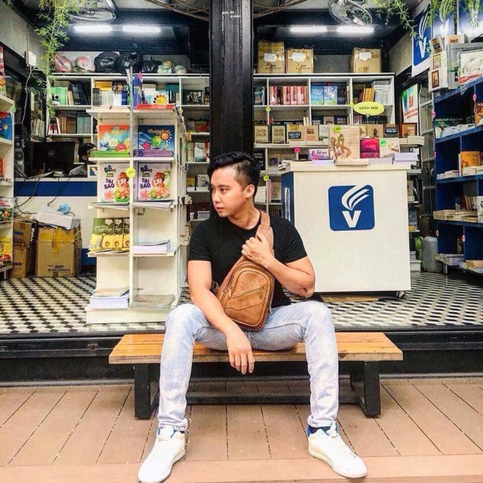 Túi da đeo chéo nam 🔥✔️ FREESHIP✔️🔥CNTS unisex TCU05 nâu phong cách hàn quốc MD05 | BigBuy360 - bigbuy360.vn
