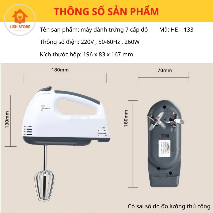 Máy đánh trứng trộn bột scarlett cầm tay đa năng 7 cấp độ phới tạo bọt cà phê làm bánh mạnh mẽ bền bỉ êm ái LISH Store